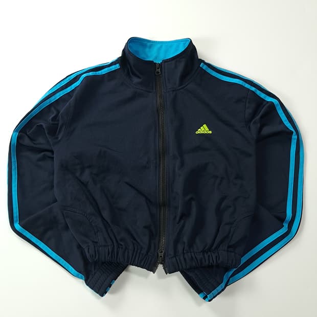 CK353 FREE 아디다스 00s 다크네이비 블루 크롭 집업 자켓
