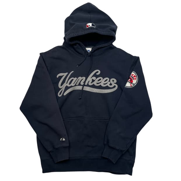 마제스틱 뉴욕 양키스 네이비 스웻 후드티 L