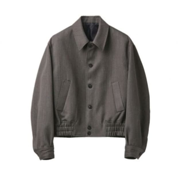 구매) 쿠어 멜란지 울 버튼 보머 자켓m