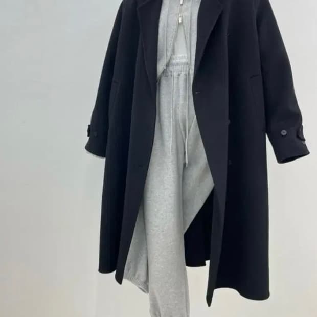 엘프 트랜치핸드메이드코트(블랙)