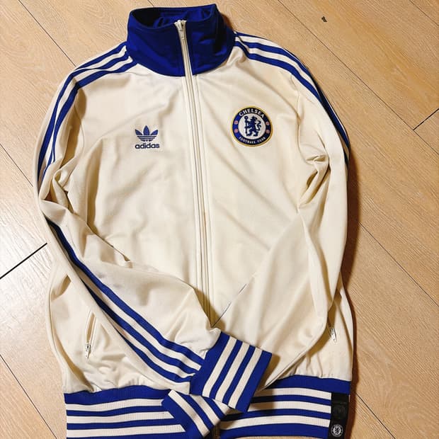 아디다스 첼시 트랙탑 흰파 져지 S