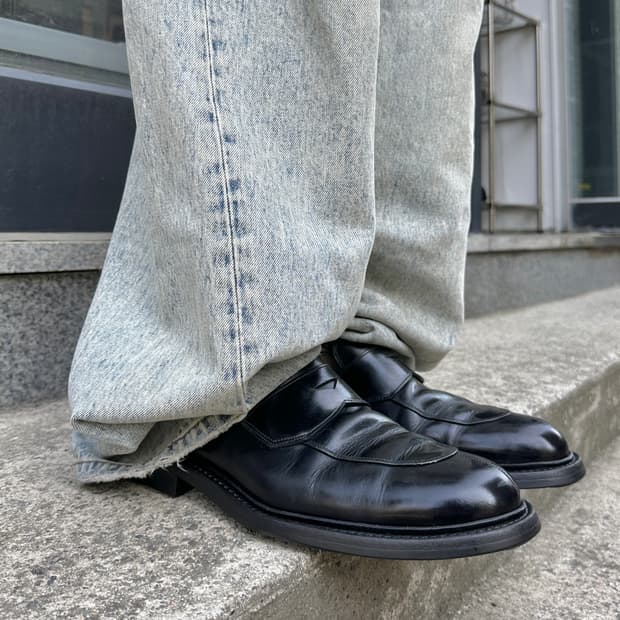 00s 빈티지 프라다 가죽 스톰퍼 로퍼