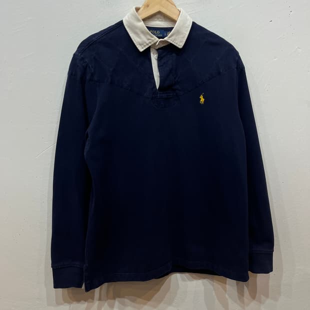 폴로랄프로렌 엘보패치 럭비티 네이비 L