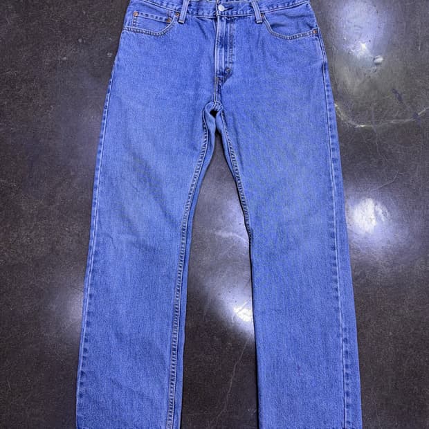 리바이스 505 레귤러 스트레이트핏 00's 워싱 데님팬츠 33