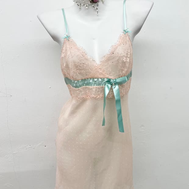 에블린 핑크 갸루 시어 슬립