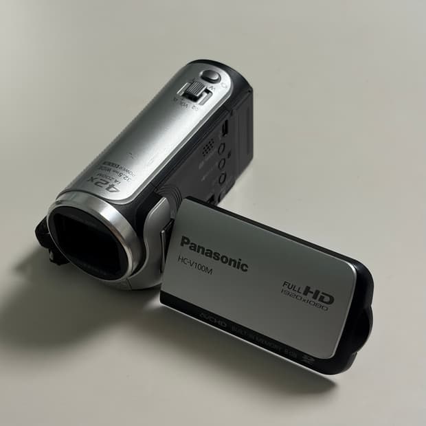 a급) 파나소닉 hc-V100m 실버 빈티지 캠코더