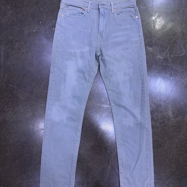 리바이스 슬림 스트레이트핏 타이 워싱 그레이 데님팬츠 32
