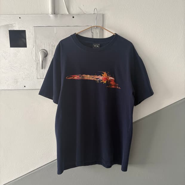90s OAKLEY SOFTWARE NAVY T(L)