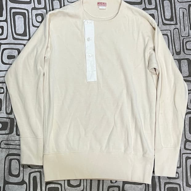 브론슨 14oz 사이드 클로징 헨릭넥 크림 M