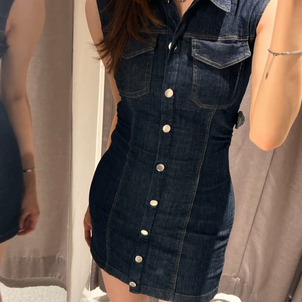 Zara denim mini dress