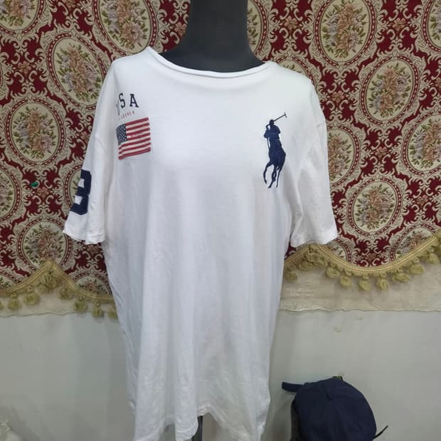 폴로 랄프로렌  빅포니 성조기 치프키프 usa 자수 반팔티

