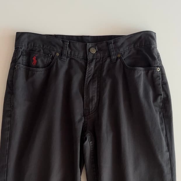 폴로 랄프로렌 블랙 코튼 팬츠 31/32