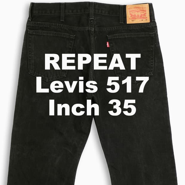 빈티지 리바이스 517 흑청 블랙진 35 인치 LV51736191