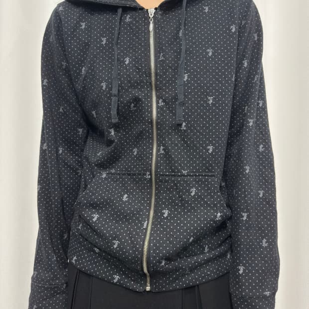 Disney dot hood zipup