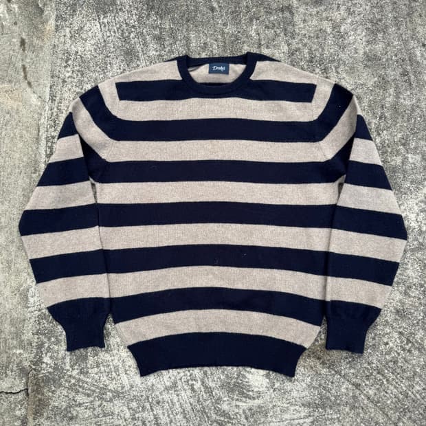 [M~L] Drakes 단가라 니트 