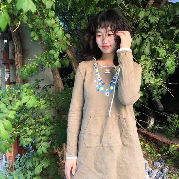 Beams Heart hood-dress