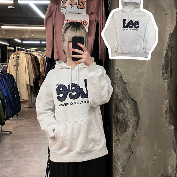 리 후드티 화이트 M  #csz3191