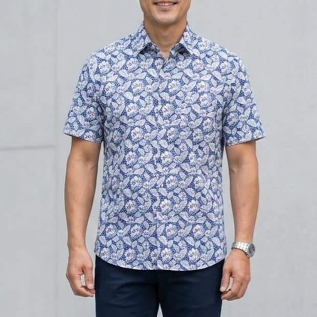 [110]듀퐁 나비 패턴 반팔 셔츠