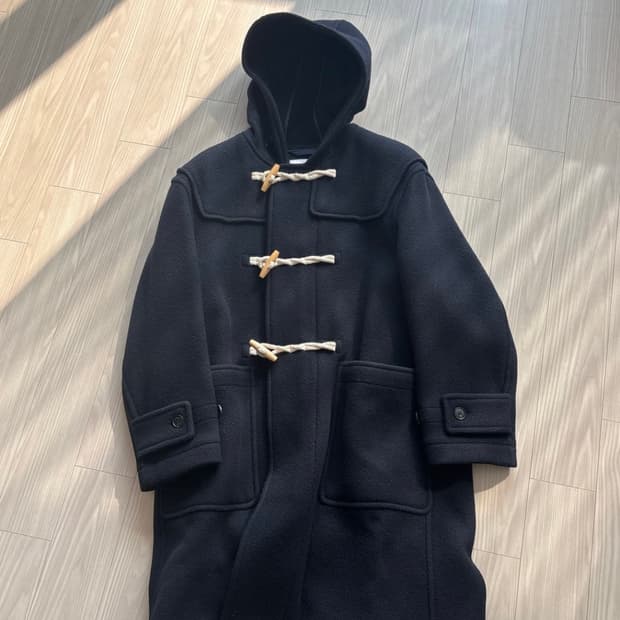 커버낫 네이비색 울 떡볶이 코트 M