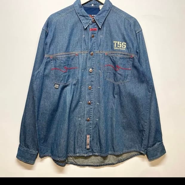 1990s 555SOUL USA 데님 셔츠