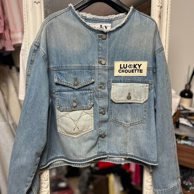 럭키슈에뜨 데님 크롭 자켓 36
