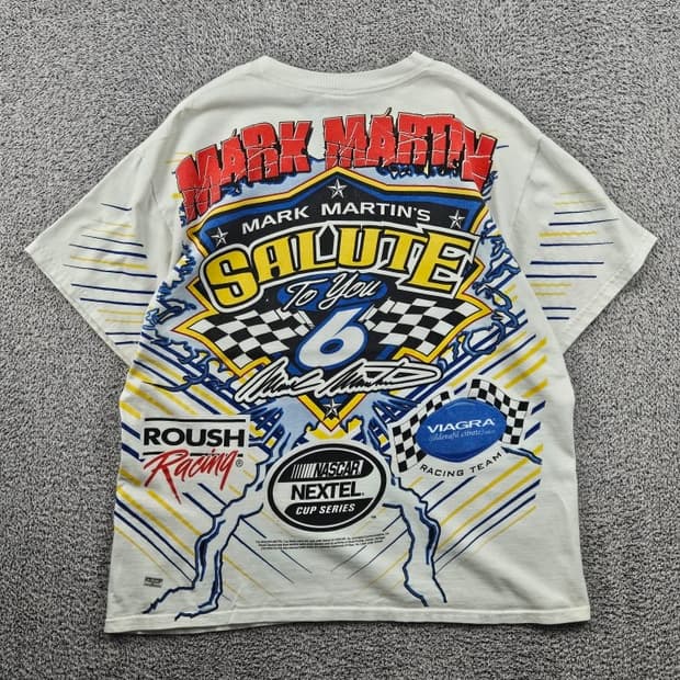 나스카 마크 마틴 레이싱 반팔 티셔츠 ( L ) / 11922