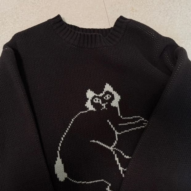 ENZOBLUES 고양이 니트