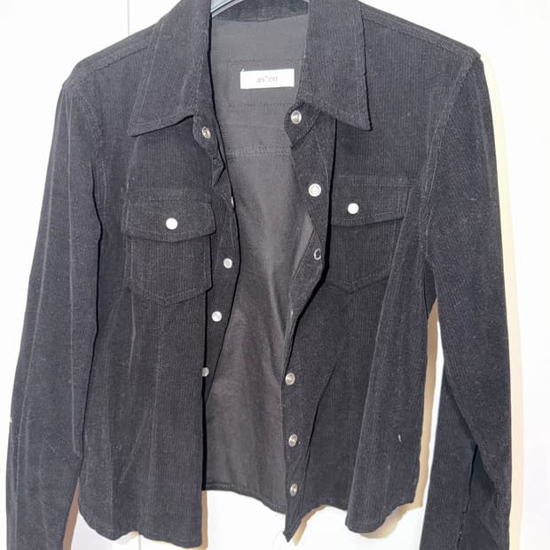 애즈온 제니스 셔츠 코듀로이 블랙