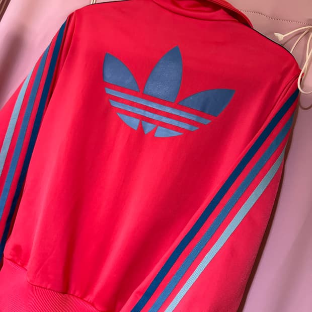 아디다스 져지 아디다스 핑크 파이어버드 불꽃 트랙탑 삼선 왕불꽃 집업