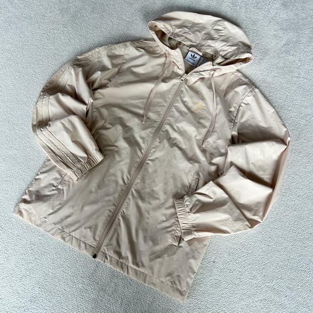 아디다스 후드 바람막이 베이지 s