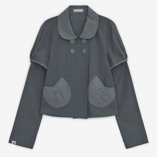 허그유어스킨 디테쳐블 라운드 자켓