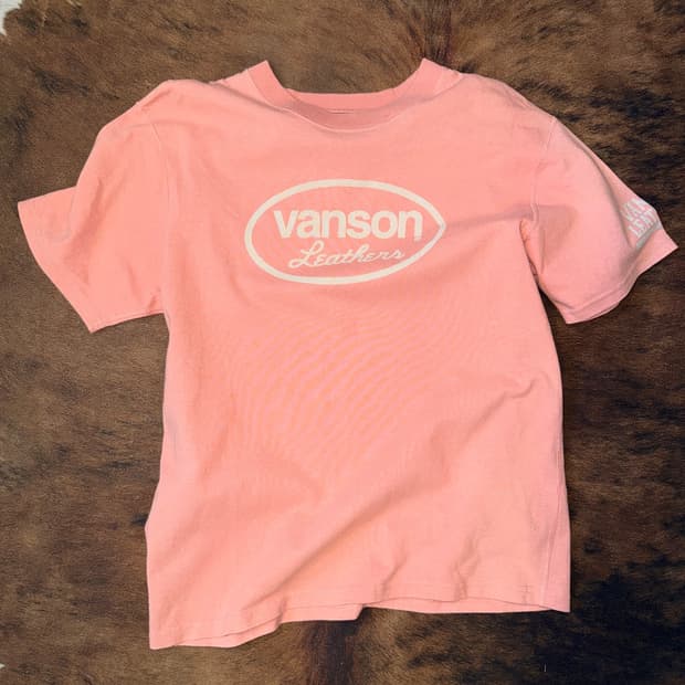 Vanson Leathers Pink Embroidery T-shirt