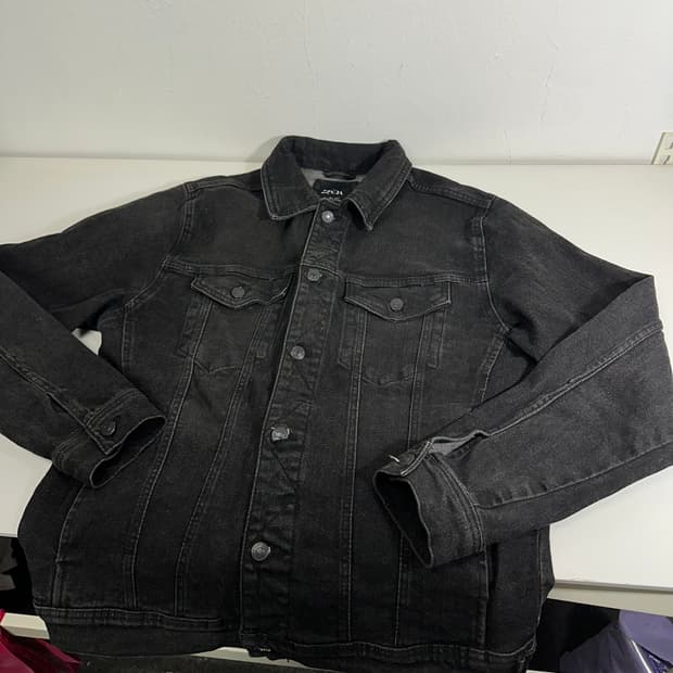 XL 자라 흑청 데님자켓