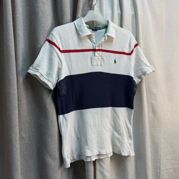 [L] 폴로 랄프로렌 스트라이프 반팔 카라티