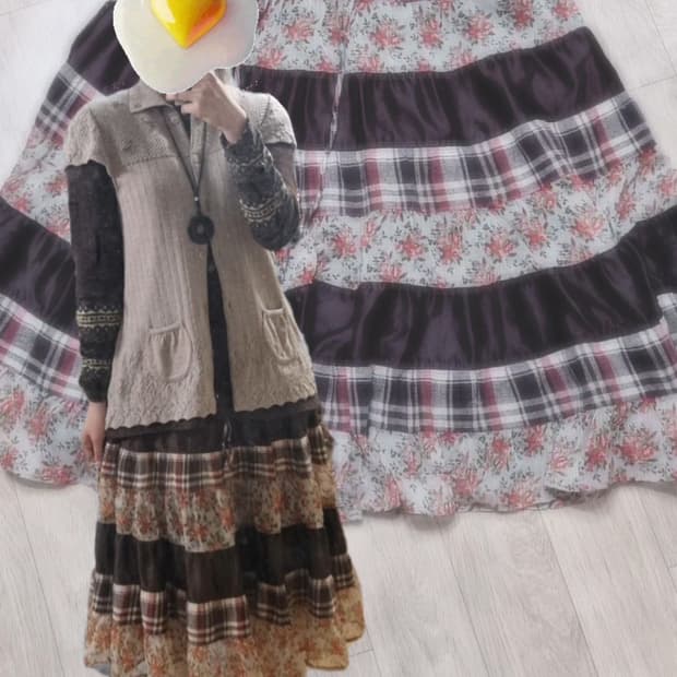 모리걸 패치스커트 코디 세트