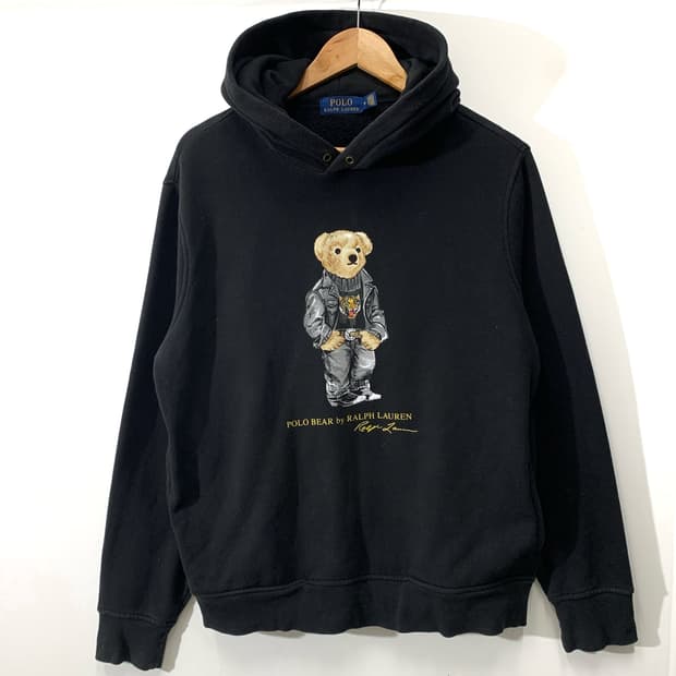 폴로 베어 블랙 후드티 