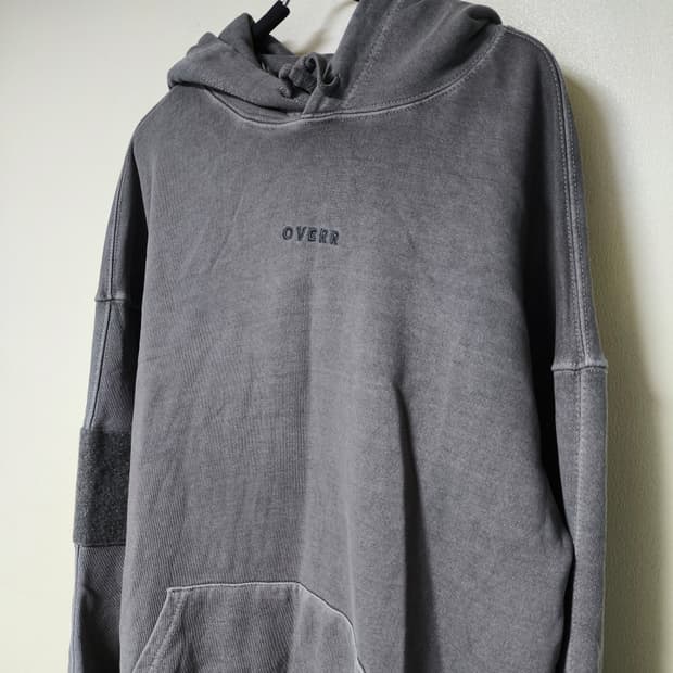 [XL] OVERR 오베르 챠콜 워싱 후드