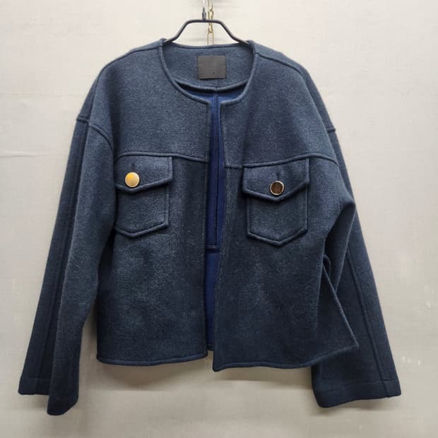 인디럭스 노카라 투포켓 골드버튼 오픈 자켓 L