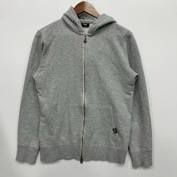 Onitsuka 그레이 후드 집업 