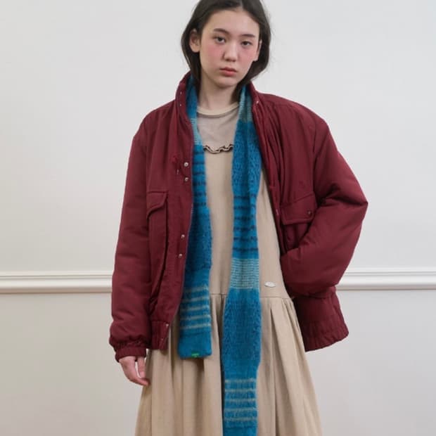 노컨텐츠 pocket jumper 패딩 - 딥 레드