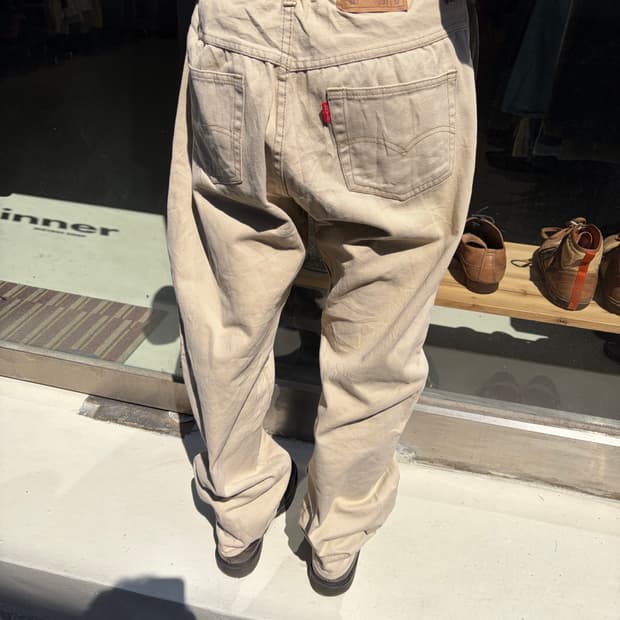 Levi’s 501 베이지 코튼 팬츠 33