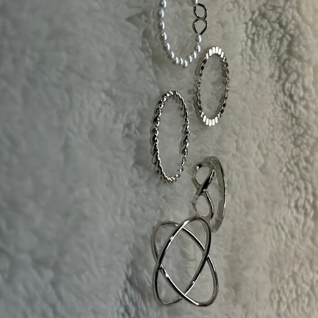 은 도금 반지 빈티지링 레이어드링 