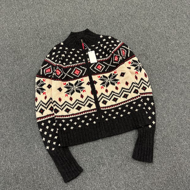 L) 오시코시 니트 집업 스웨터