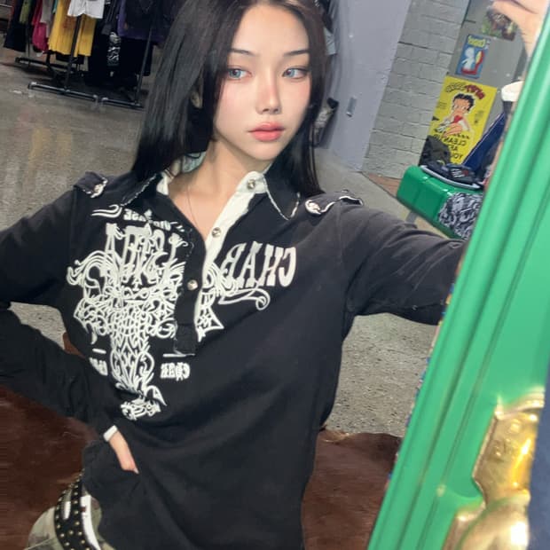 빈티지 디테일 롱슬리브