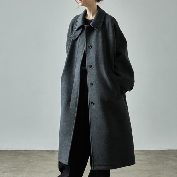 파사드패턴 오버핏 발마칸 코트 차콜 M