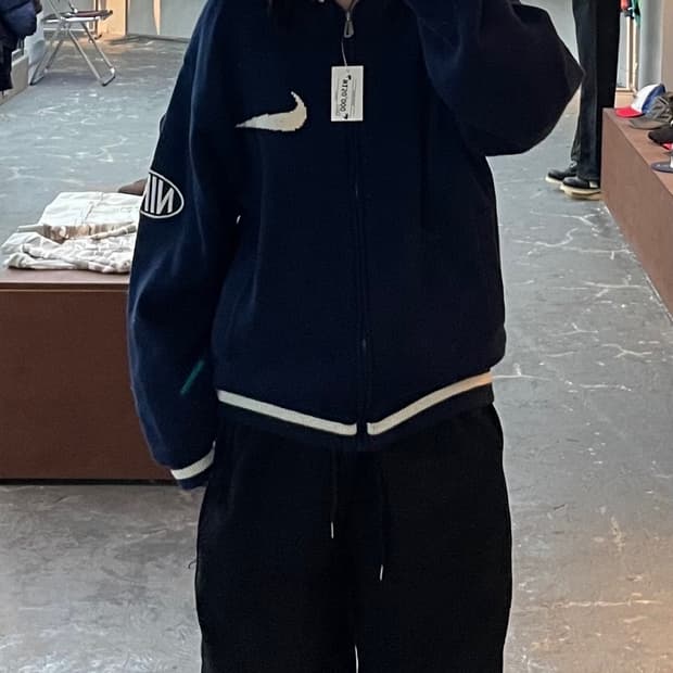 나이키 USA 올드스쿨 빅스우시 니트 집업 자켓 H1353