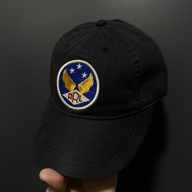 더블알엘 가먼트 다잉 트윌 볼캡 블랙