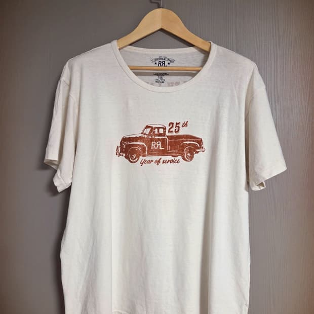RRL 더블알엘 25주년 트럭 프린팅 반팔 티셔츠 XXL