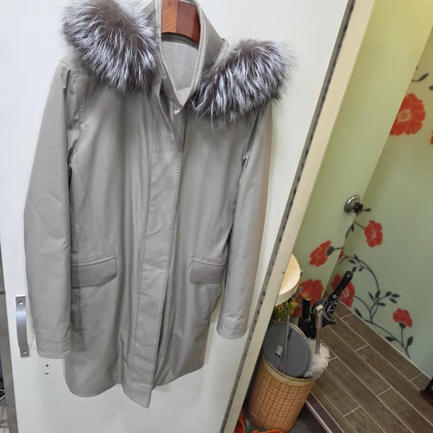 로로피아나 폭스 패딩 하프 코트