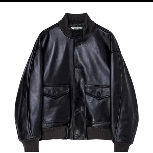 애프터프레이 A-1 레더 블루종 블랙 m사이즈